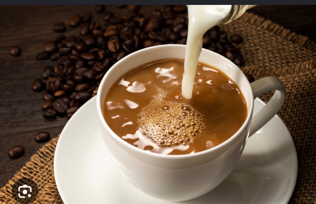Café Peyi (Haitian Coffee) with Sugar and Milk