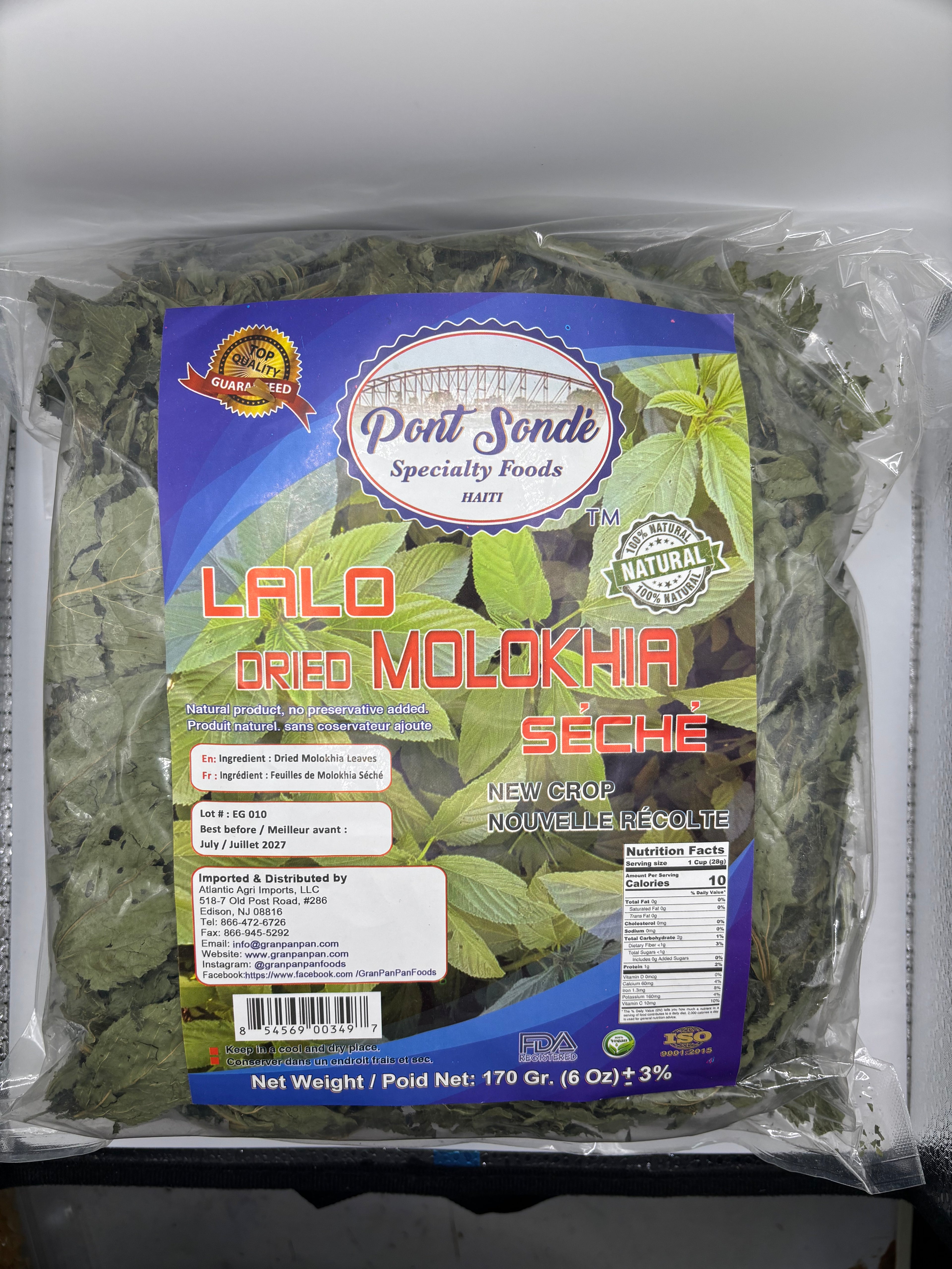 Dried Molokhia (Lalo Ayisyen) – 6 oz