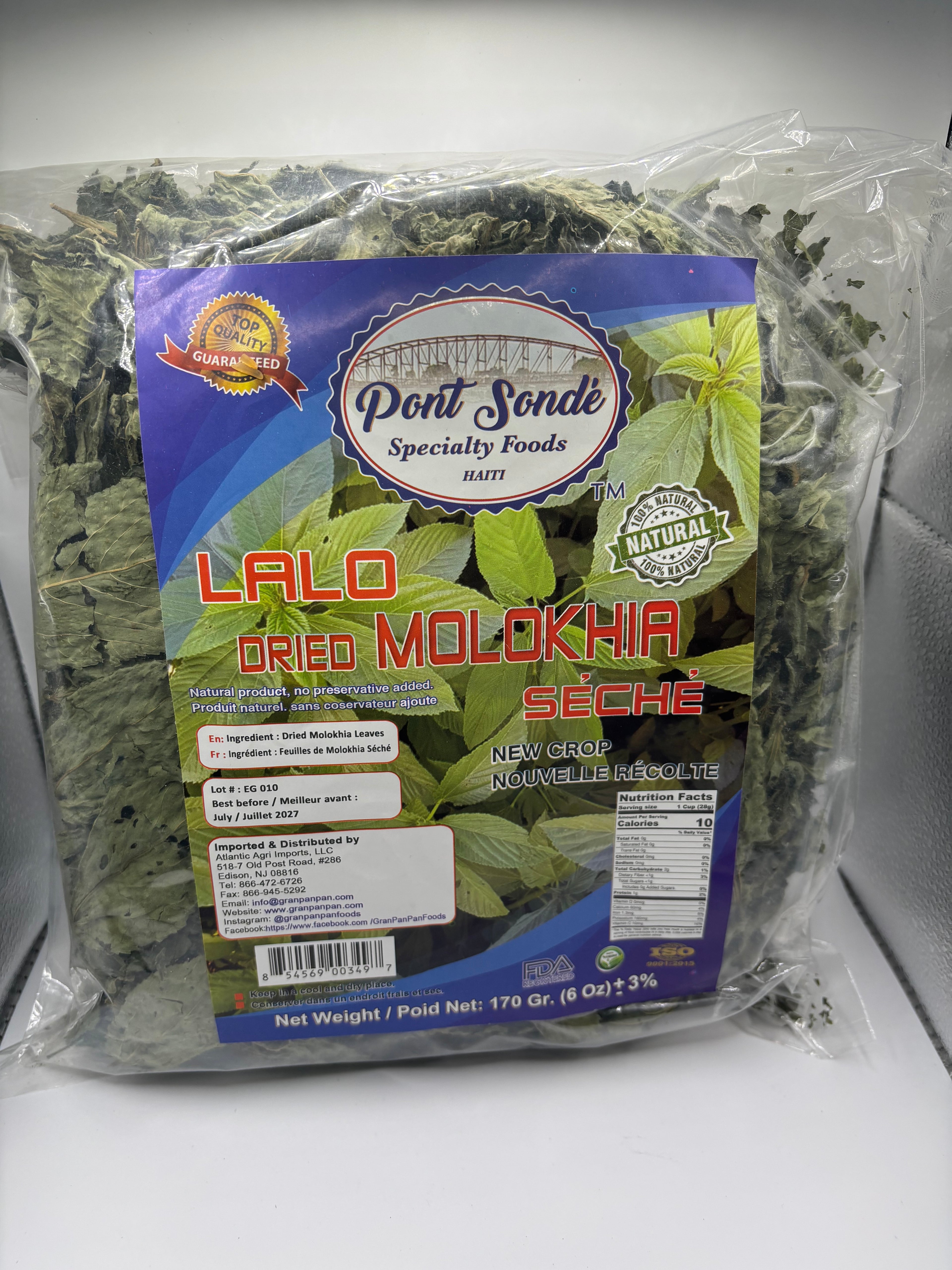 Dried Molokhia (Lalo Ayisyen) – 6 oz